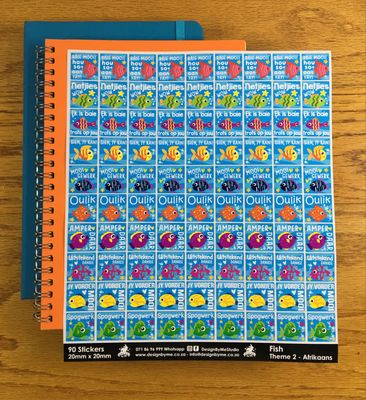 Fish Theme 2 Reward Stickers - Afrikaans Fish Theme 2 Reward Stickers - Afrikaans