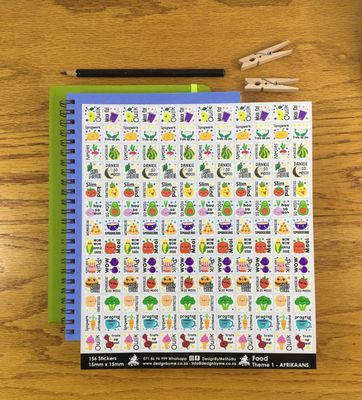 Food Theme 1 Reward Stickers - Afrikaans