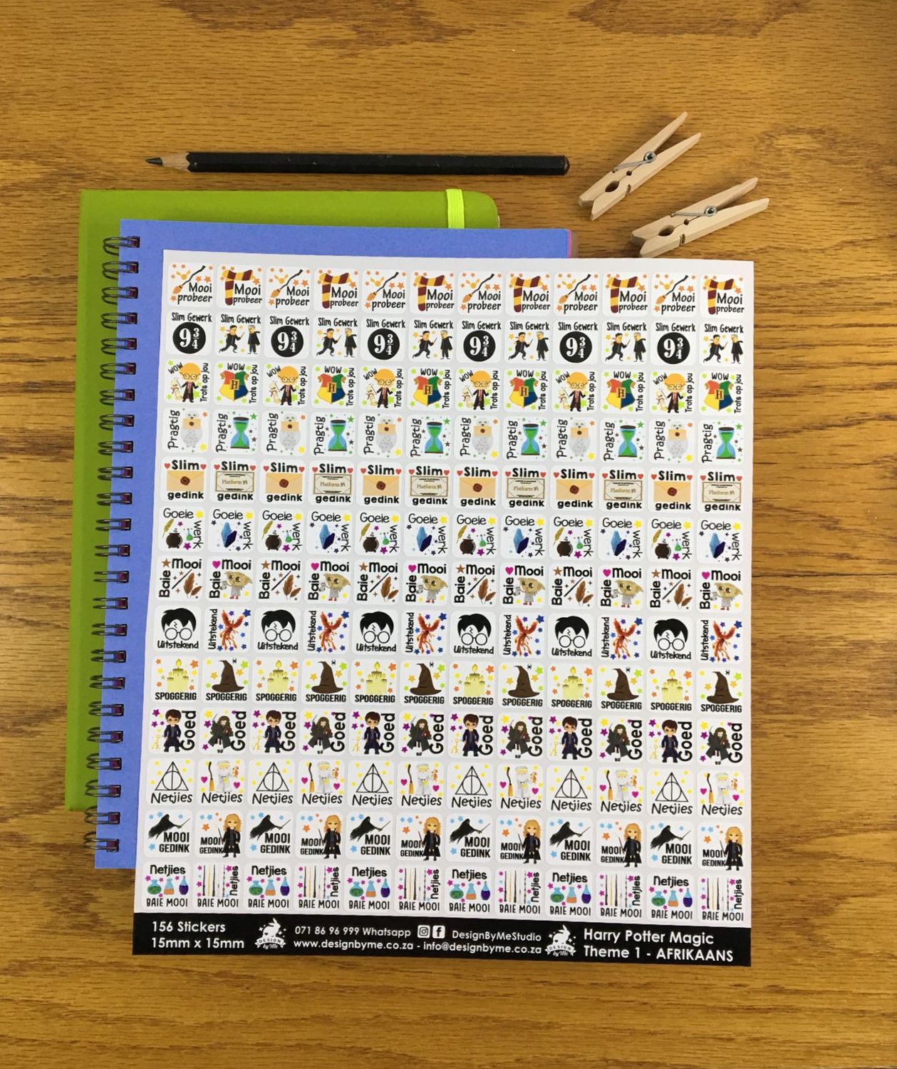 Harry Potter Magic Theme 1 Reward Stickers - Afrikaans