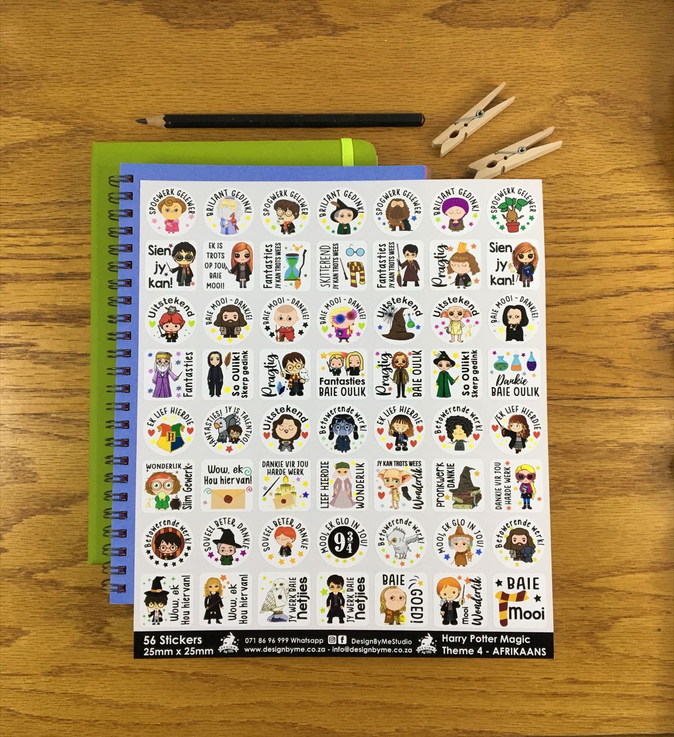 Harry Potter Magic Theme 4 Reward Stickers - Afrikaans