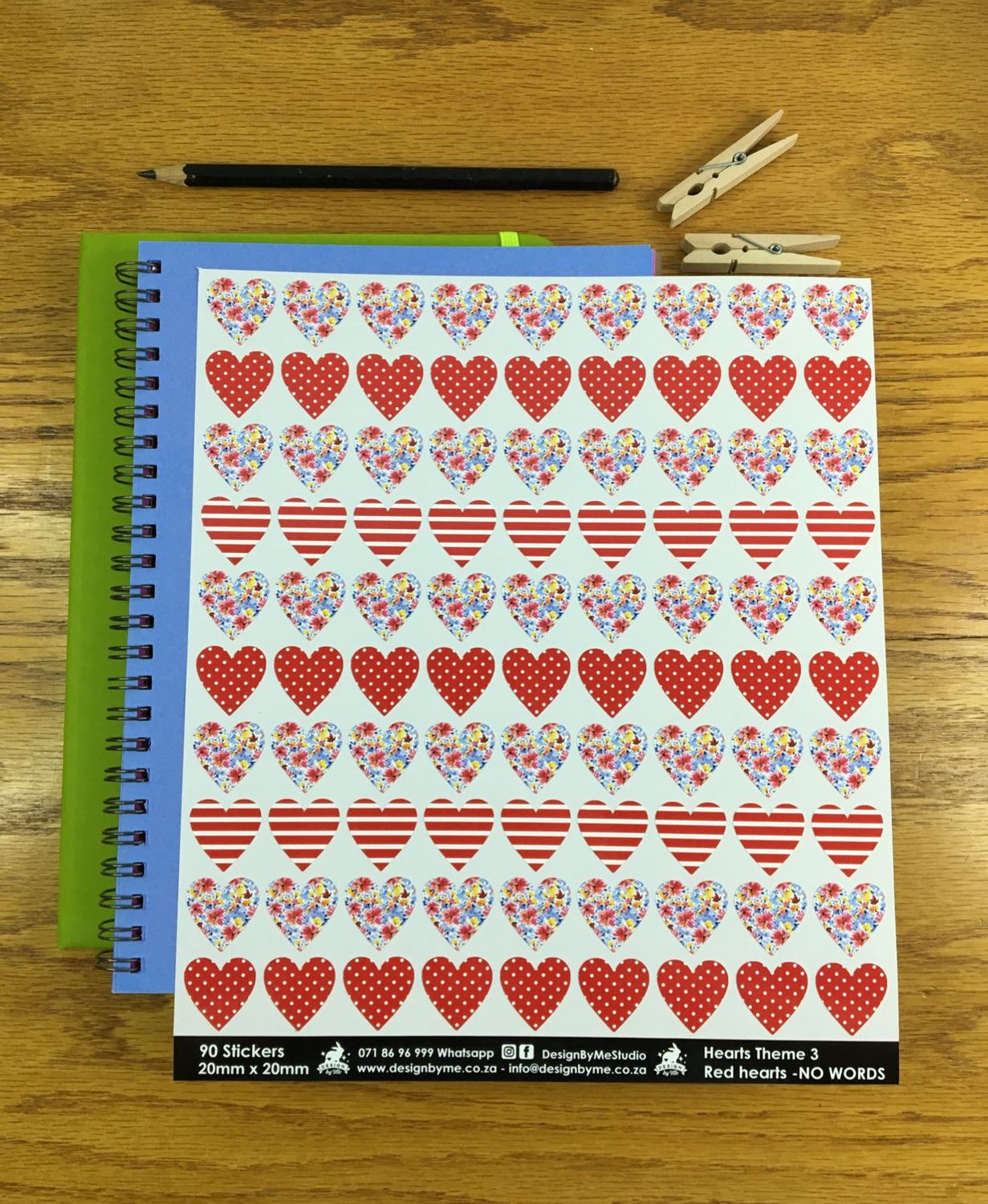 Heart Theme 3 - NO WORDS - Fancy Shaped Stickers