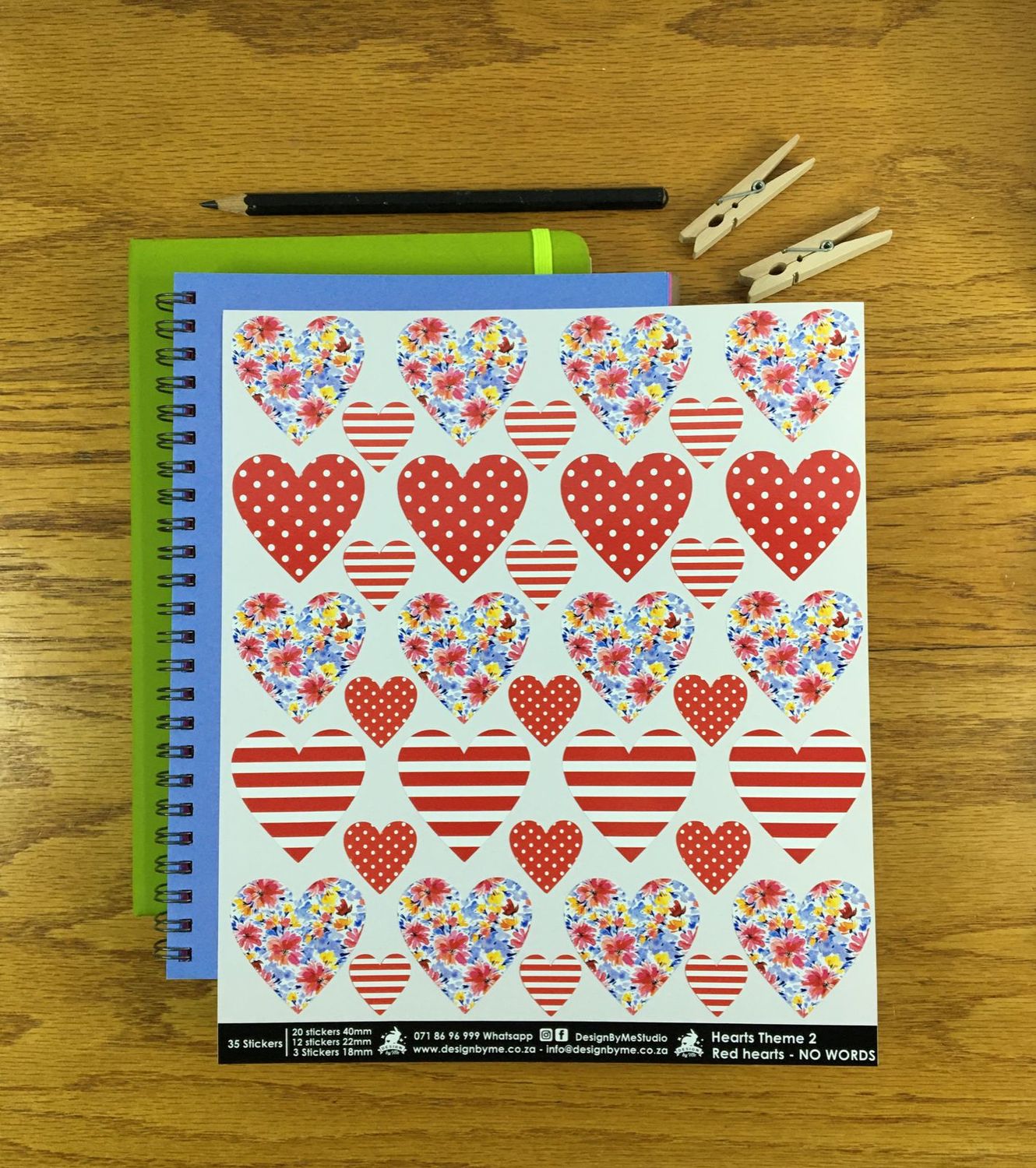 Heart Theme 2 - NO WORDS - Fancy Shaped Stickers