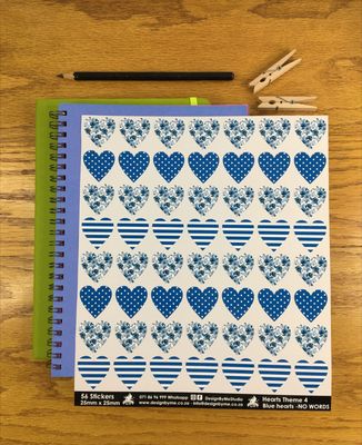Heart Theme 4 - NO WORDS - Fancy Shaped Stickers