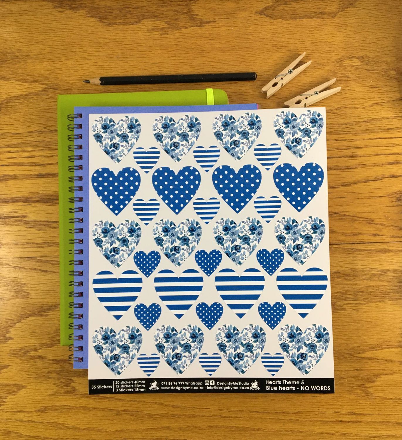 Heart Theme 5 - NO WORDS - Fancy Shaped Stickers