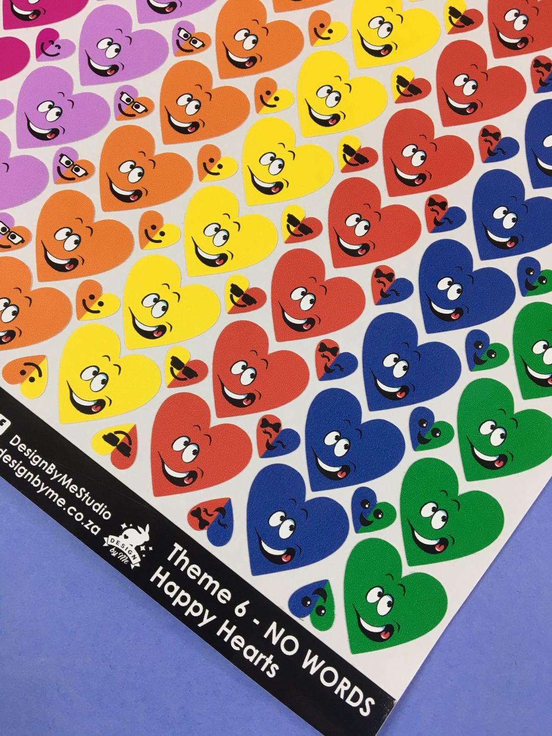 Heart Theme 6 - NO WORDS - Fancy Shaped Stickers