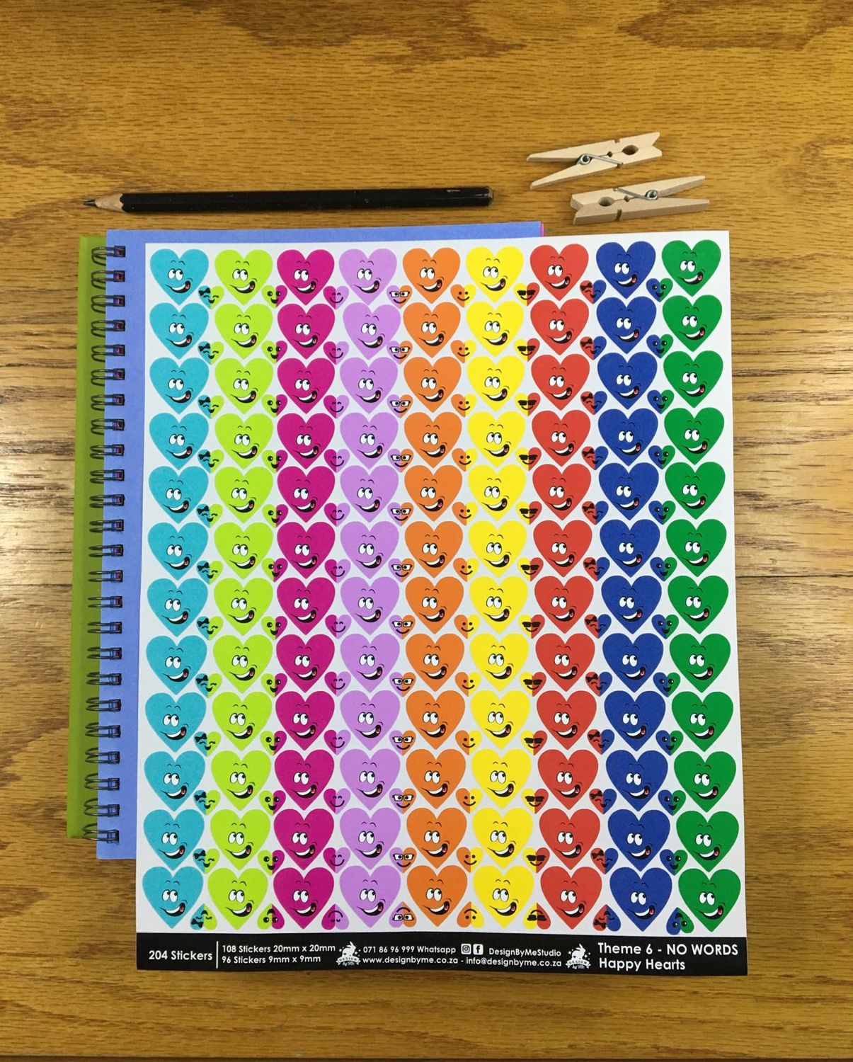 Heart Theme 6 - NO WORDS - Fancy Shaped Stickers