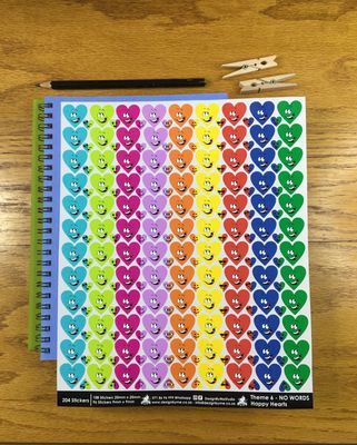 Heart Theme 6 - NO WORDS - Fancy Shaped Stickers