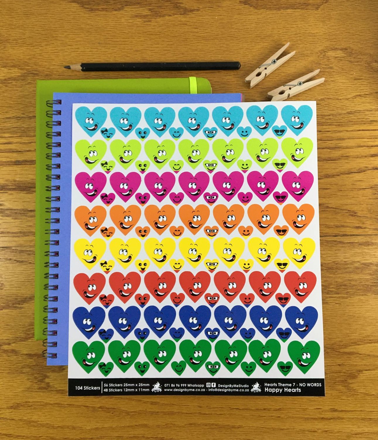 Heart Theme 7 - NO WORDS - Fancy Shaped Stickers