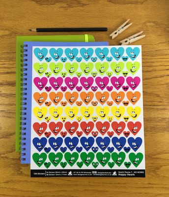 Heart Theme 7 - NO WORDS - Fancy Shaped Stickers Heart Theme 7 - NO WORDS - Fancy Shaped Stickers