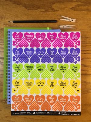 Heart Theme 13 - Afrikaans - Fancy Shaped Stickers Heart Theme 13 - Afrikaans - Fancy Shaped Stickers