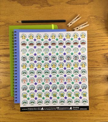 Housing Theme 2 Reward Stickers - Afrikaans