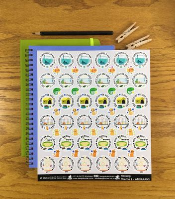 Housing Theme 6 Reward Stickers - Afrikaans