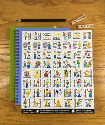 Kipper and Friends Theme 2 Reward Stickers - Afrikaans