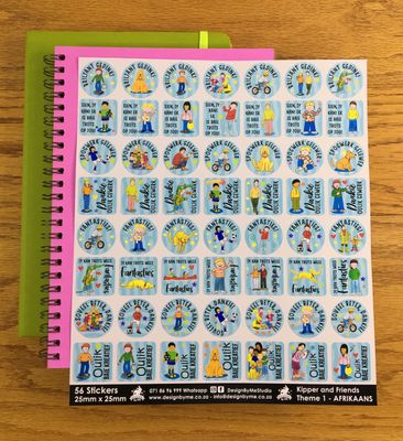 Kipper and Friends Theme 1 Reward Stickers  - Afrikaans