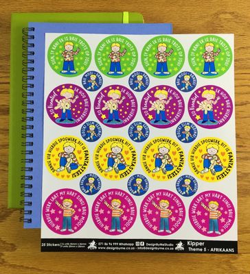 Kipper and Friends Theme 5 Reward Stickers- Afrikaans