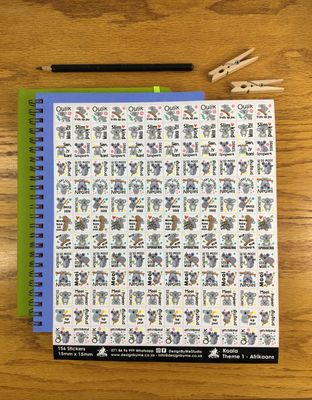 Koala Theme 1 Reward Stickers - Afrikaans