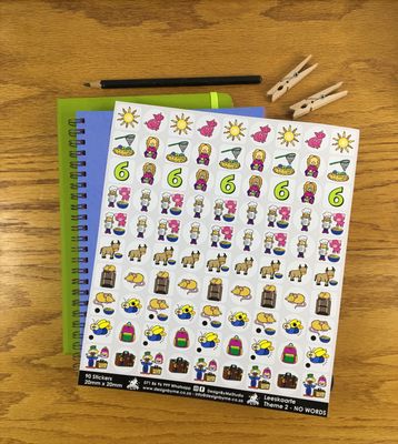 Funda Wanda Leeskaarte Stickers Theme 2 - NO WORDS