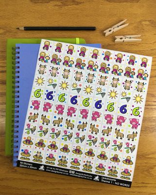 Funda Wande Leeskaarte Theme 1 Stickers - NO WORDS