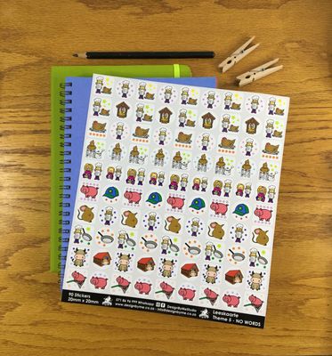 Funda Wanda Leeskaarte Theme 5 Stickers - NO WORDS