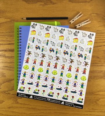 Funda Wanda Leeskaarte Theme 9 Stickers - NO WORDS