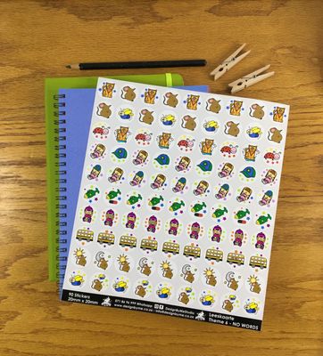 Funda Wande Leeskaarte Theme 6 Stickers - NO WORDS