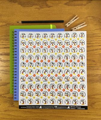Mickey Mouse Theme 1 Reward Stickers - Afrikaans