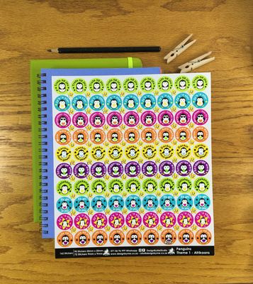 Penguins Theme 1 Reward Stickers - Afrikaans