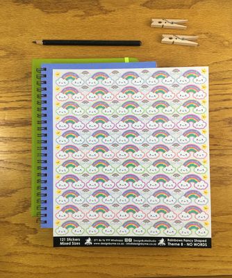 Rainbows Theme 8 - NO WORDS Stickers