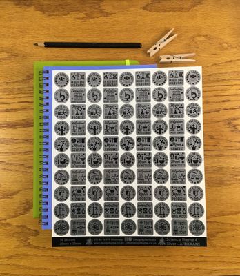 Science Theme 4 Reward Stickers - Afrikaans