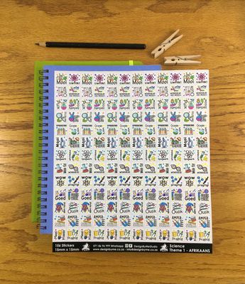 Science Theme 1 - Afrikaans Reward Stickers