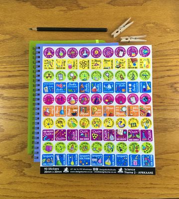 Science Theme 2 - Afrikaans Reward Stickers