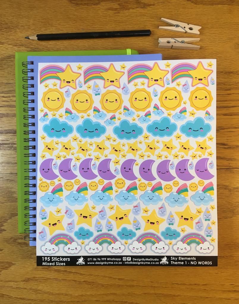 Sky Elements Theme 1 - NO WORDS Stickers