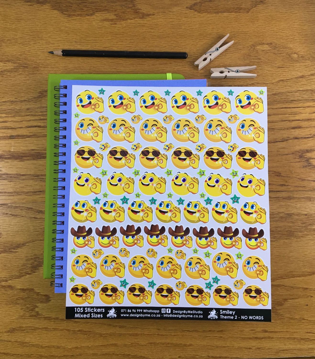 Smiley Theme 2 - No Words - Fancy Shaped Stickers