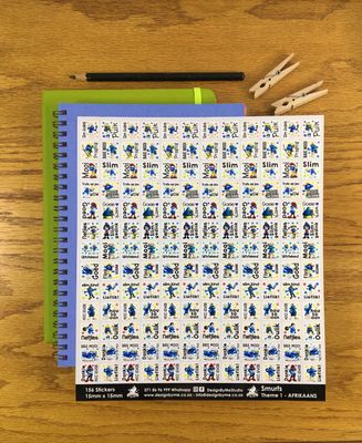 Smurfs Theme 1 Reward Stickers - Afrikaans Smurfs Theme 1 Reward Stickers - Afrikaans