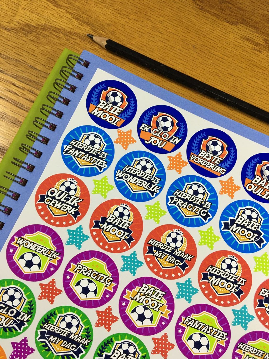 Soccer Theme 1 Reward Stickers - Afrikaans