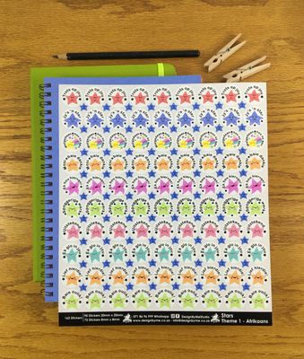 Stars Theme 1 Reward Stickers - Afrikaans