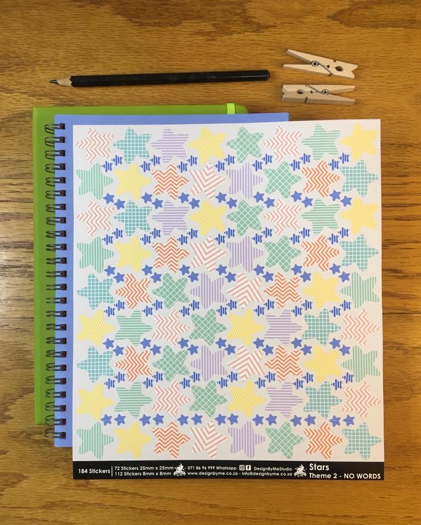 Stars Theme 2 Reward Stickers - NO WORDS