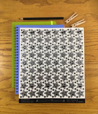 Silver Stars Theme 8 - NO WORDS Stickers