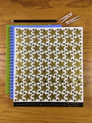 Gold Stars Theme 10 - NO WORDS Gold Stickers