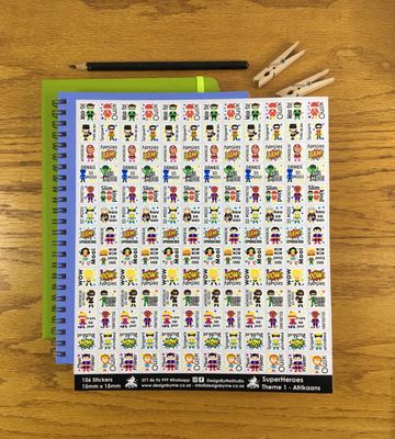 SuperHeroes Theme 1 Reward Stickers - Afrikaans