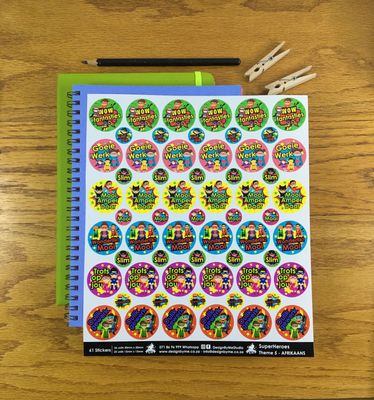 SuperHeroes Theme 5 Reward Stickers - Afrikaans