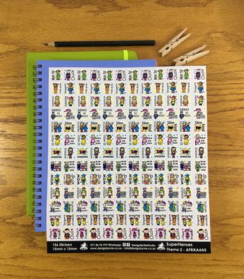SuperHeroes Theme 2 Reward Stickers - Afrikaans