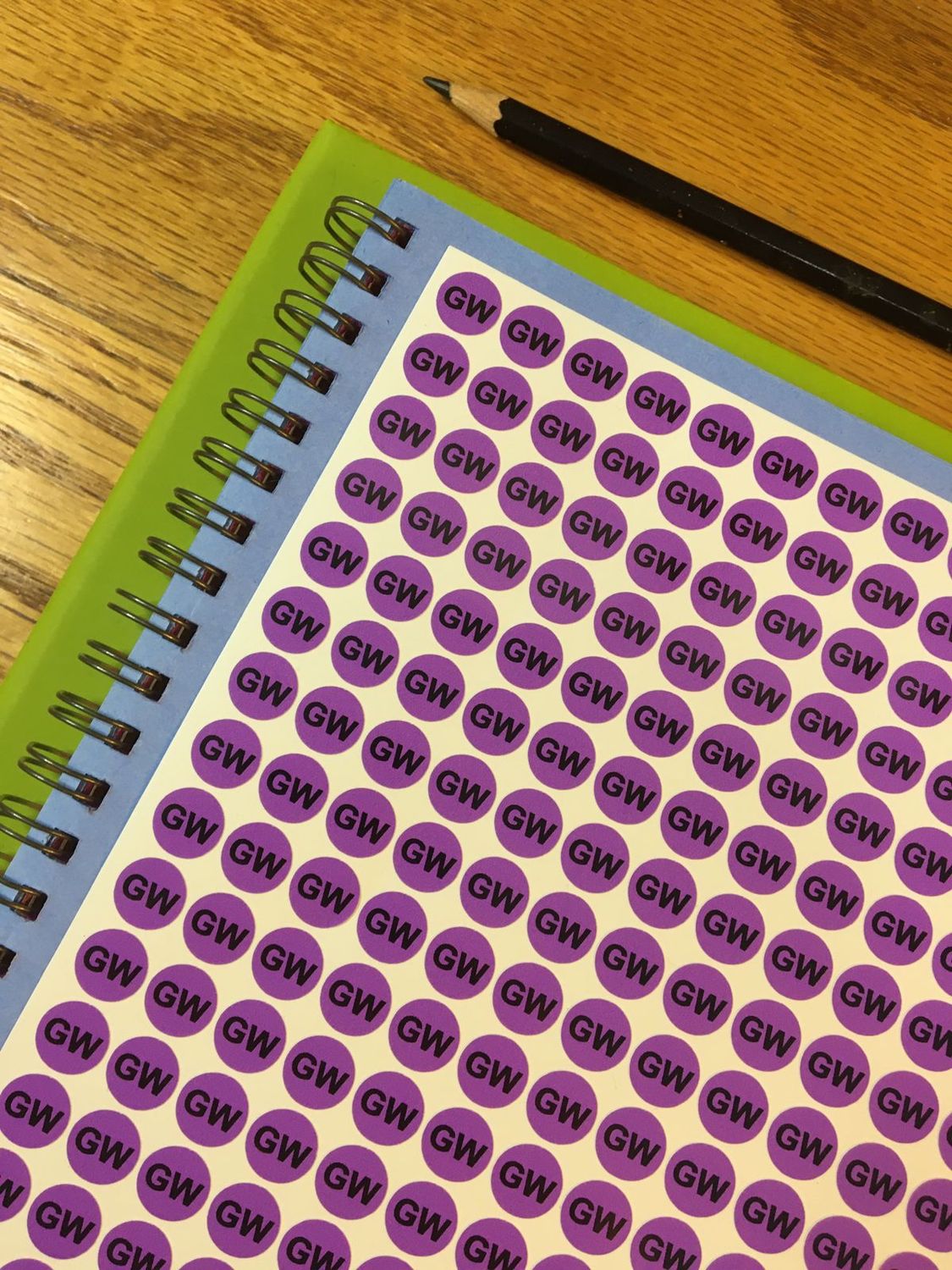 Teacher Code Stickers: Groepwerk / Group Work - Purple - GW