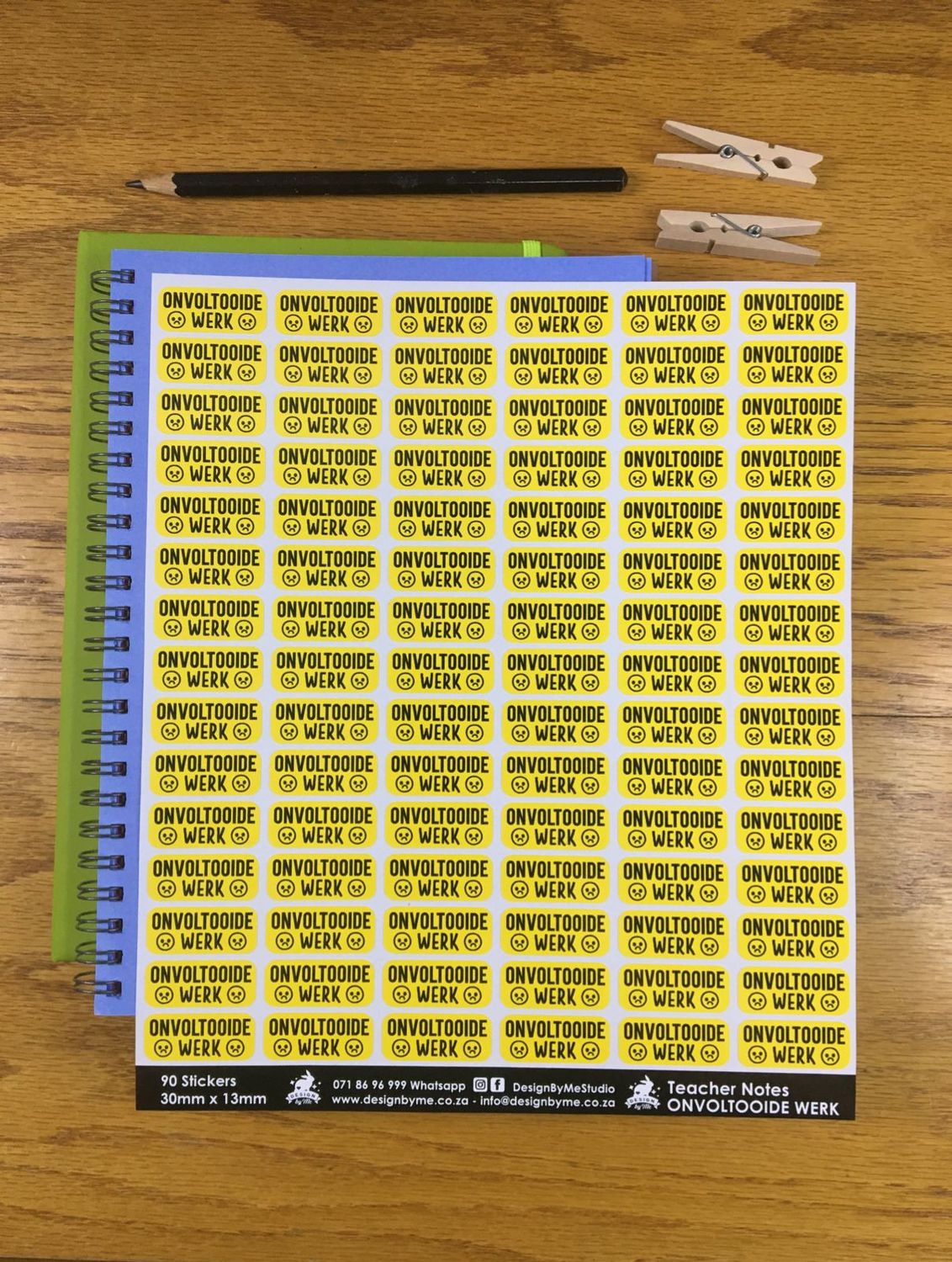 Teacher Notes: Onvoltooide werk
