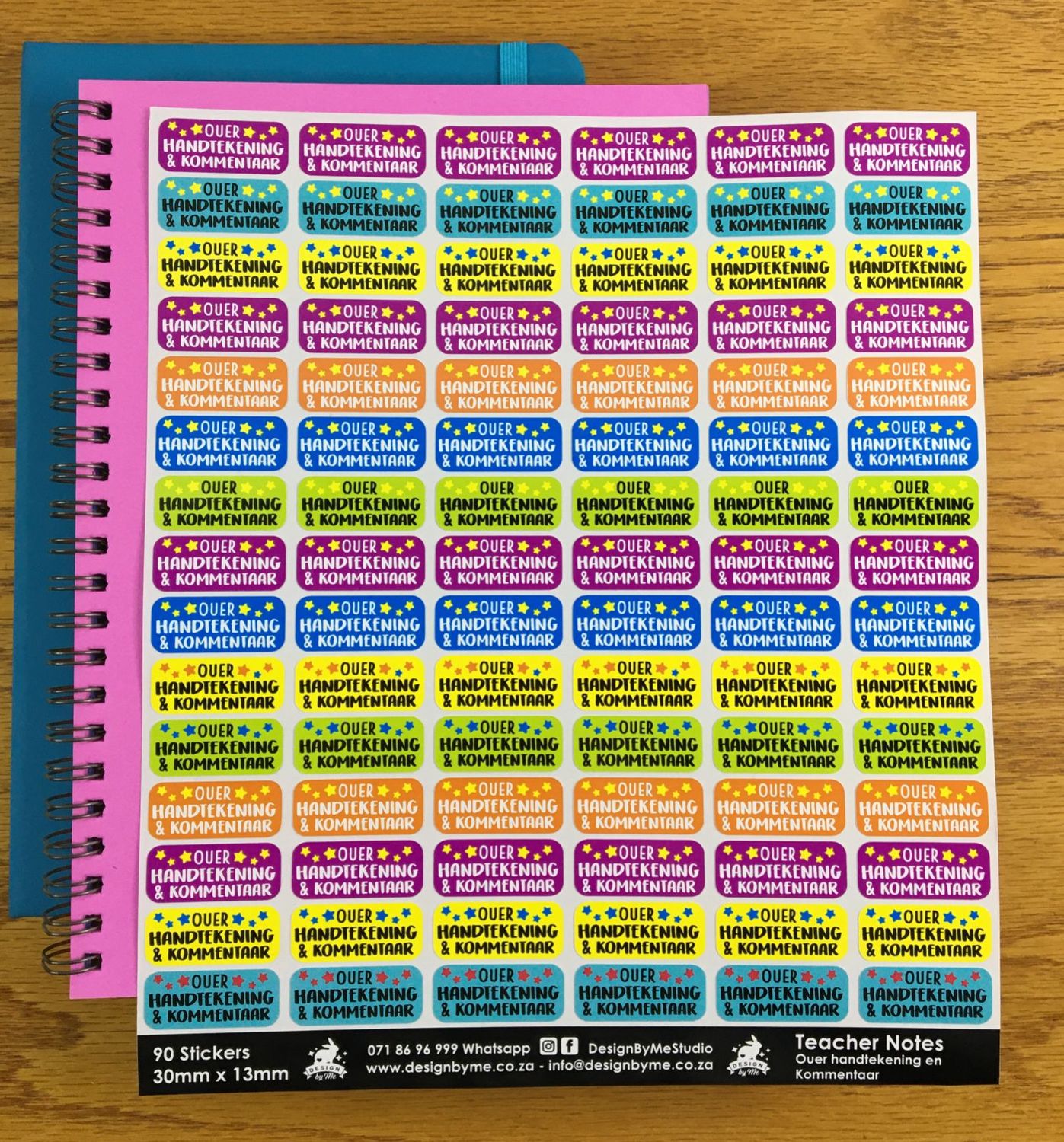 Teacher Notes: Ouer Handtekening en kommentaar