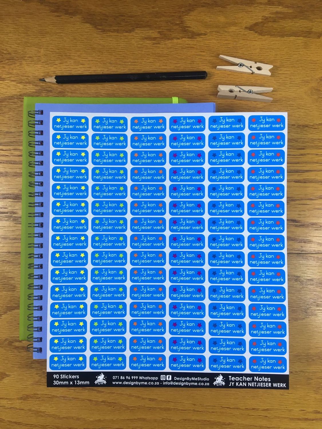 Teacher Notes: Jy kan netjieser werk.