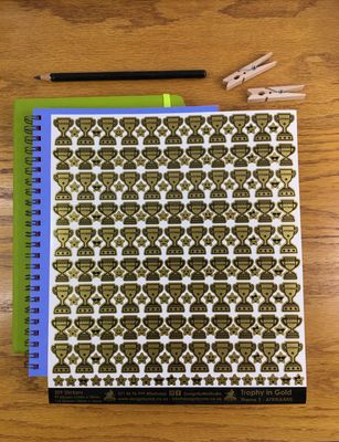 Gold Trophy Award Stickers Theme 2 - Afrikaans Gold Trophy Award Stickers Theme 2 - Afrikaans