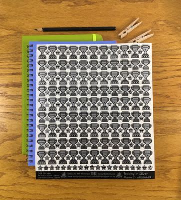 Silver Trophy Award Stickers Theme 7 - Afrikaans