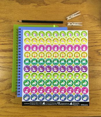 Unicorns Theme 1 Reward Stickers - Afrikaans