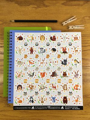 Woodland Animals Theme 1 Reward Stickers - Afrikaans